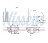 Secador de aire acondicionado Aluminio 95405 NISSENS para NISSAN ALMERA TINO
