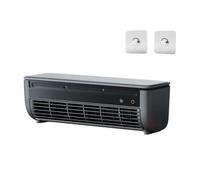 Aire acondicionado de carga inalámbrica, aire acondicionado portátil inalámbrico, aire acondicionado de pared, aires acondicionados de pared silenciosos (Black)