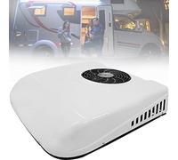 Aire acondicionado de corriente continua de 12v / 24v / aire acondicionado de techo ultrafino para minivans, vehículos todoterreno, camionetas, autocaravanas, camiones,White-12V