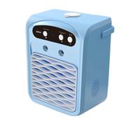 Aire acondicionado de habitación, enfriador interior de 3 velocidades, 8.27 x 6.1 x 4.33 pulgadas, ventilador evaporativo de tanque de agua de 1 litro, altavoz inalámbrico integrado, función