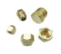 Aire acondicionado de latón, 7/16, 5/8, 3/4, 7/8, 17/16, UNF, tapón de rosca hembra macho, adaptador de instalación de tubería cerrada (Color : 1 PCS, Size : Male 7I8-14)