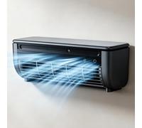 Aire Acondicionado De Pared Sin Perforaciones, con batería de 6000 mAh y Carga inalámbrica, sin instalación, refrigeración silenciosa para RV, Dormitorio, Oficina, Campamento,001,Rechargeable Model