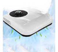 Aire Acondicionado de Techo de 12V/24V CC, Aire Acondicionado eléctrico de Techo para Camiones/automóviles, Aire Acondicionado eléctrico Universal para Camiones White-12V