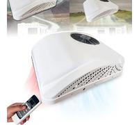 Aire acondicionado de techo para autocaravana, 12 V/24 V/48 V, 2 en 1, cálido/frío (refrigeración de 2300 W + calefacción de 1000 W) para camiones, caravanas, excavadoras, grúas, vehículos de