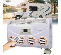 Aire acondicionado de techo RV con control remoto, refrigeración de estacionamiento de 12 V/24 V para autocaravanas, camiones, campistas, furgonetas y caravanas