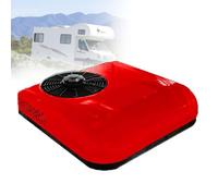 Aire Acondicionado de Techo Universal 12V/24V - Bajo Ruido, Eficiencia Energética y Enfriamiento Rápido para Autobuses, Semirremolques y Furgonetas Camper,12V-Red