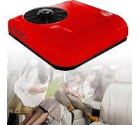 Aire Acondicionado de12V/24V DC para Caravanas, Autocaravanas, Techo de Cc, Aire Acondicionado Inteligente Todo En Uno, Enfriamiento Rápido Y Potente, Compresor Scroll Eléctrico,Red-12V