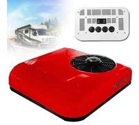 Aire Acondicionado deRV, Aire Acondicionado Superior para Vehículo, 12V/24V DC, Compresor de Aire Acondicionado Móvil para Furgonetas, Todoterrenos, Camiones, Caravanas,Red-24V