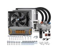 Aire acondicionado eléctrico de CA Universal 12V 24V, compresor automático for coche Van Street Rod Hot Classic Muscle Vintage Amplia Compatibilidad(24v)