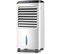 Aire Acondicionado Evaporativo Portátil Ventilador de Enfriamiento con Depósito de 10L Temporizador 8H 3 Modos 3 Velocidades Oscilación 60° con Ruedas para Hoga, Remote Control Model, 40*33*78cm