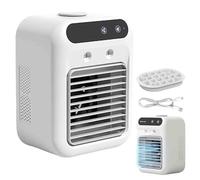 Aire acondicionado Glacier Breeze,Ventilador Glacier Breeze Aire acondicionado portátil ultrasilencioso,2 velocidades y tanque de agua de 500 ml,Enfriador de aire evaporativo 4 en 1 para el hogar