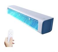 Aire acondicionado inalámbrico de pared, ventilador portátil sin necesidad de taladro con control remoto, unidad recargable sin cables para hogar, oficina, cocina y dormitorio
