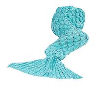 Aire Acondicionado Manta Manta De Ganchillo Cola De La Sirena Caliente De Punto Cama Edredón Manta Del Sofá De La Sala Saco De Dormir Para Niños Y Adultos