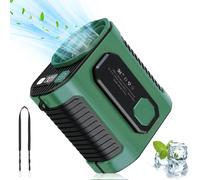 Aire acondicionado móvil, ventilador de aire acondicionado portátil, funciona con batería de 5000 mAh, tiempo de trabajo máximo de 8.5 horas, ventilador de cinturón de clip de 100 velocidades, aire