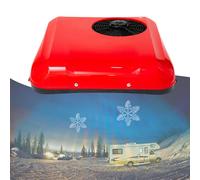 Aire Acondicionado para Autocaravana 12/24V, Unidad de Techo para Autocaravana Delgada, Unidad de CA CC Silenciosa para Campista, para Furgoneta, Camión, Remolque, Quinta Rueda,Red-12V