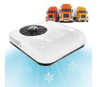 Aire Acondicionado para Camión, Universal para Unidad de Techo de Autocaravana, Unidad CA Silenciosa Enfriamiento Rápido para Camión Ligero Remolque Barco Autocaravana Tractor Caravana,White-12V