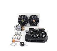 Aire acondicionado para vehículos recreativos Aire acondicionado automotriz de 12V 24V A/C, Kit de compresor de radiador de evaporador for coche, camión, furgoneta, Tractor, excavadora, autocaravana,