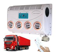 Aire acondicionado para vehículos recreativos, sistema de refrigeración portátil de 12 V/24 V con control remoto, sin consumo de combustible, ideal para uso en interiores en vehículos y espacios