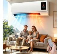 Aire Acondicionado Pared Sin Unidad Exterior, De Pared, FríO/Calor - Sin InstalacióN, Sistema AutóNomo, Temporizador De 8 Horas, Sistema Reversible De RefrigeracióN Y CalefaccióN Para El Hogar (A)