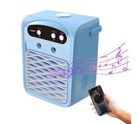 Aire Acondicionado Pequeño,Ventilador De Escritorio 3 Velocidades Con Luz | Enfriador Evaporativo Con Depósito De Agua 1L Humidificador Para Casa Cocina Coche Apartamento Tiendas