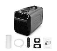 Aire Acondicionado Portatil 12V 24V para Caravana y Camping, 5200 BTU, 4 Modos Frío/Ventilador/Deshumidificación/Sueño, Temporizador 24h, Mando, para Casa, Coche, Camper y Viajes Cortos Grey-12V