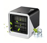 Aire Acondicionado Portatil, 3 en 1 Ventilador Silencioso 500 ml, 3 Velocidades, luz Nocturna de 7 Colores, Mini Aire Acondicionado Sin Tubo Exterior de aire Adecuado para Dormitorios, Oficinas