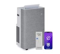 KLARSTEIN AireLux Aire Acondicionado Portátil - 14,000 BTU, hasta 30 m², Control App & Voz, 4-en-1 Frío & Calor, Deshumidificador, Ventilador & Modo Sueño, Operación Silenciosa, Gris