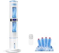 Aire Acondicionado Portatil Ariahir, Enfriador de Aire Sin Tubo con Modo Dormir Silencio 65W Temporizador de 1-24 Horas 4 Modos Oscilación 60° y 360° Tanque de 4 L Control Remoto para Hogar y Oficina