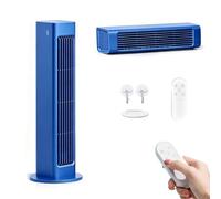 Aire Acondicionado Portátil Con Ventilador Sin Aspas, Enfriador De Aire Personal Recargable E Inalámbrico, Ventilador De Escritorio Oscilante Ultra Silencioso De Doble Modo Y 3 Velocidades(Blue)