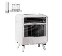 Aire acondicionado portátil de 14000 BTU, pequeño para exteriores con 3 mangueras, diseño tipo jet, panel táctil digital, doble protección, sin instalación, para hogar, oficina y camping.