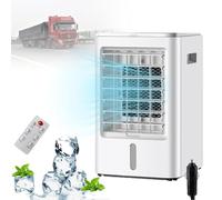Aire acondicionado portátil de torre, enfriador de aire evaporativo con control remoto, 3 velocidades de viento, enfriamiento rápido de 30 segundos, para habitación, oficina,12V