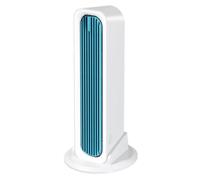 Aire Acondicionado Portátil Enfriador De Aire Con 3 Velocidades De Ventilación Climatizador Evaporativo Pequeño Silencioso USB Y Boquilla De Ventilación Extragrande Para El Hogar (Azul)