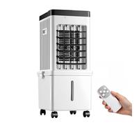 Aire Acondicionado Portátil, Enfriador De Aire Evaporativo Con Tanque De Agua Desmontable De 15 L, Ventilador De Torre 3 En 1, 3 Niveles De Velocidad Ajustables, Eficiencia White