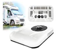 Aire Acondicionado Portátil Frío y Calor 2200 W Silencioso 12V/24V 2 en 1 AC para Techo de Autocaravana Camión Remolque