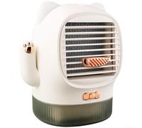 Aire acondicionado portátil Lucky Cat diseño para mini ventilador de refrigeración de escritorio con humidificador de niebla alimentado por USB blanco tanque de 400 ml
