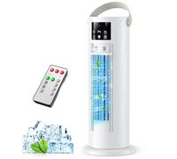 Aire Acondicionado Portátil，Mini Aire Acondicionado Sin Tubo de Escape con Refrigeración por Nebulización, Función de Temporizador, 4 Velocidades de Ventilador, para Oficina y Dormitorio,Blanco