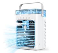 Aire Acondicionado Portátil, Mini Enfriador de Aire, Enfriador de Aire Evaporativo Personal, Mini Aire Acondicionado, Climatizador Móvil para Coche, Escritorio, Camping, Dormitorio y Oficina