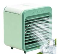 Aire acondicionado portátil - Mini ventilador de CA con 3 velocidades y humidificación para coche, escritorio, camping, dormitorio y oficina