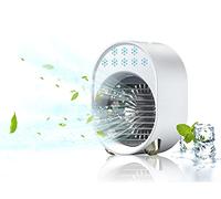 Aire Acondicionado Portatil Movil Silencioso, Mini Enfriador De Aire Usb,Ventilador Congelador Nebulizador, Evaporativo Bajo Consumo Whirlpool, Usado Para Personal, Camp, Exterior, Coche (blanco)