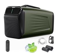 Aire Acondicionado Portátil Para Camping Tienda, 5200 BTU Con Control Remoto, 3 Velocidades, Temporizador 24H, Flujo De Aire 150m³/h, Ventilador 4 En 1 Enfriamiento Deshumidificador Para Campin green