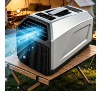 Aire Acondicionado portátil para Tiendas de campaña 2026, con Doble Manguera, 3 en 1: refrigeración, deshumidificación y Ventilador, Temporizador de 24 Horas, autoevapora