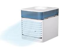 Aire acondicionado Portátil Pequeño enfriador de Aire Personal 4 en 1, Humidificador de Aire Evaporativo Compacto, Ventilador de Aire Acondicionado de Escritorio de 3 Velocidades de Viento