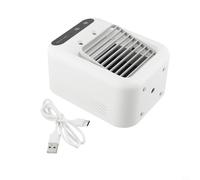 Aire acondicionado portátil recargable por USB, enfriador de espacio personal con batería de 1800 mAh, 2 velocidades de viento, 2 modos de pulverización
