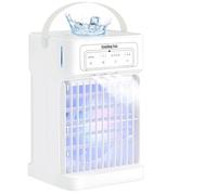 Aire Acondicionado Portatil Silencioso, 1100 ml Enfriador de Aire Portatil, Mini Condizionatore d'aria con 3 velocidades de ventilador, 3 modos de nebulización para dormitorio, oficina, autocaravana