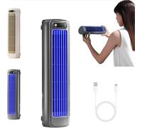 Aire acondicionado portátil sin aspas, ventilador de torre de enfriamiento de carga USB de 3 velocidades para dormitorio y oficina, diseño silencioso mejorado de montaje en pared