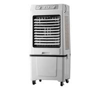 Aire Acondicionado Portátil Sin Tubo Exterior, Climatizador Frio de 3 Velocidades, Potente Enfriador de Aire Evaporativo, Ventilador 3 en 1 para el Hogar, Tienda, Fábrica y Garaje(Black)