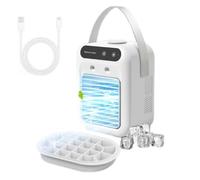 Aire Acondicionado Portatil, USBaire acondicionado, Enfriador de Aire, Aire Humidificador Portátil Silencioso, 2Velocidades de Ventilador, 2 Modos de Nebulización, Adecuado para Hogar, Oficina