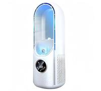 Aire Acondicionado Portátil, Ventilador de Enfriamiento Sin Aspas con Alimentación USB, 6 Velocidades, Temporizador de 6 Horas y Tanque de Agua de 140ml, para Hogar, Oficina y Dormitorio white