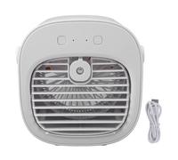 Aire Acondicionado Portátil, Ventilador Evaporativo Recargable USB, 3 Velocidades, Blanco - Bajo Consumo, Uso Personal en Dormitorio y Oficina (Blanca)