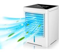 Aire Acondicionado Portátil, Ventilador Silencioso de 3 Velocidades, Ventilador USB de Bajo Consumo con Temporizador, Mini Climatizador sin Tubo Exterior Adecuado para Escritorio Dormitorio y Camping